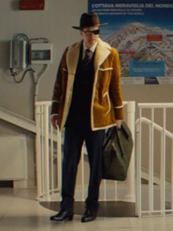 Kingsman: The Golden Circle Harry Hart Shearling Coat