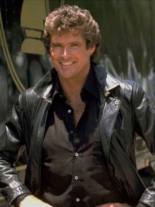 Knight Rider Michael Knight Biker Leather Jacket