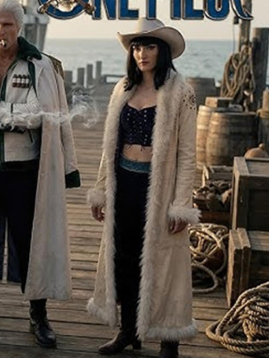 Lera Abova One Piece S02 Nico Robin White Leather Coat