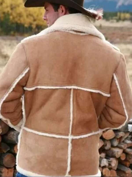 Marlboro Man Brown Suede Shearling Jacket