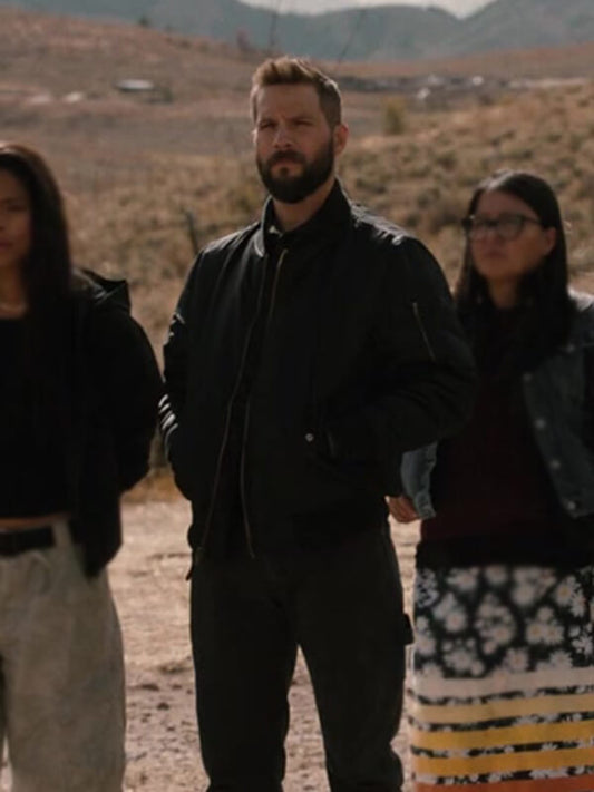 Marshals S01 Pete Calvin Black Bomber Jacket