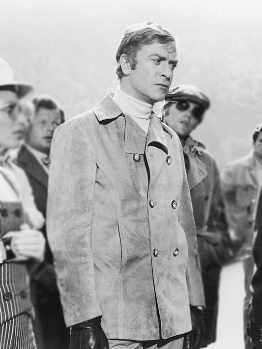 Michael Caine The Italian Job Beige Suede Coat