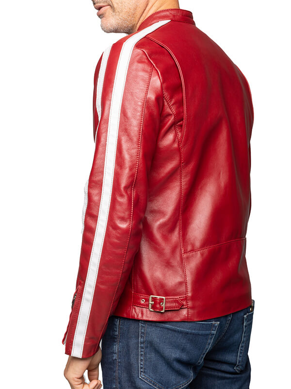 Michael Keaton Need For Speed 2014 Red Leather Jacket