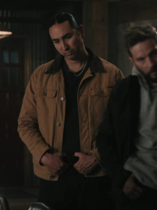 Miles Kittle Marshals S01 Brown Cotton Jacket