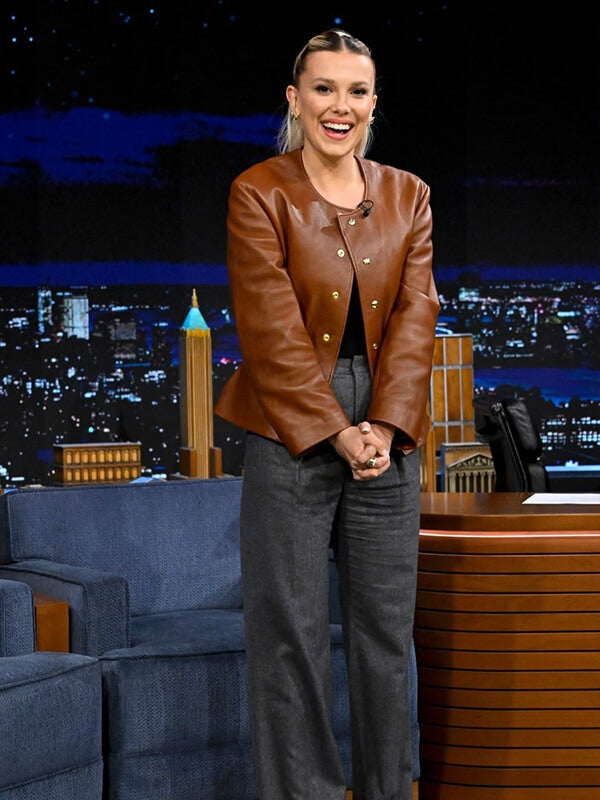 Millie Bobby Brown Leather Jacket