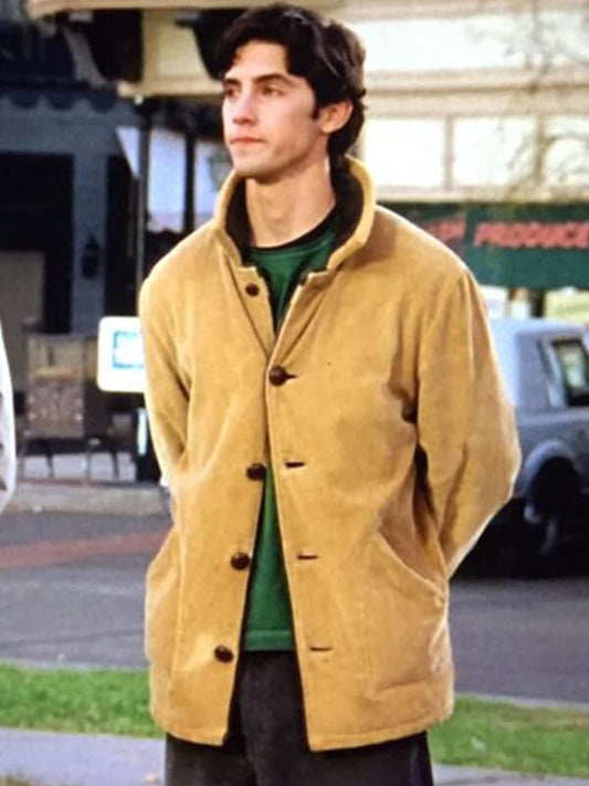 Milo Ventimiglia Gilmore Girls Brown Suede Leather Jacket