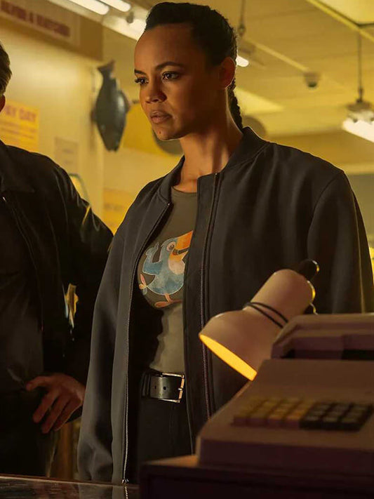 Neagley 2026 Maria Sten Gray Bomber Jacket