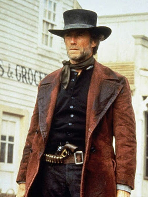 Pale Rider Clint Eastwood Brown Cotton Coat