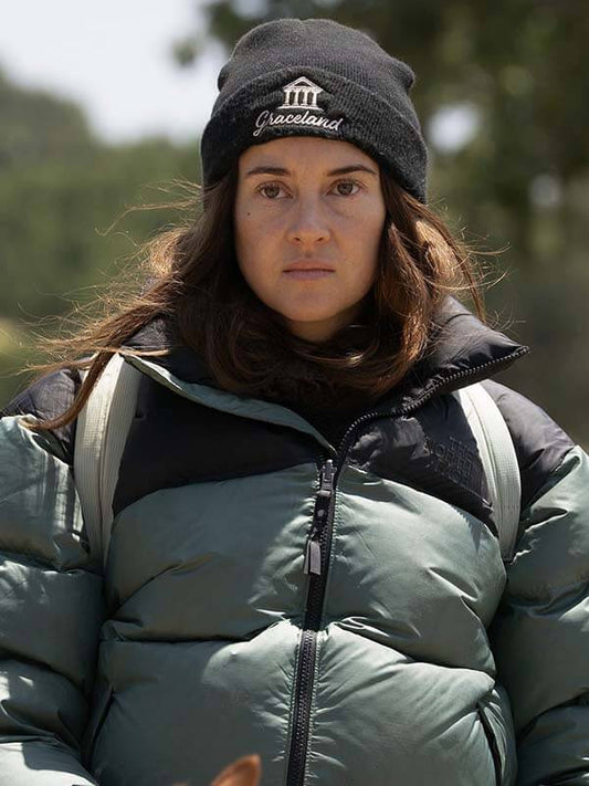 Paradise S02 Shailene Woodley Green Puffer Jacket
