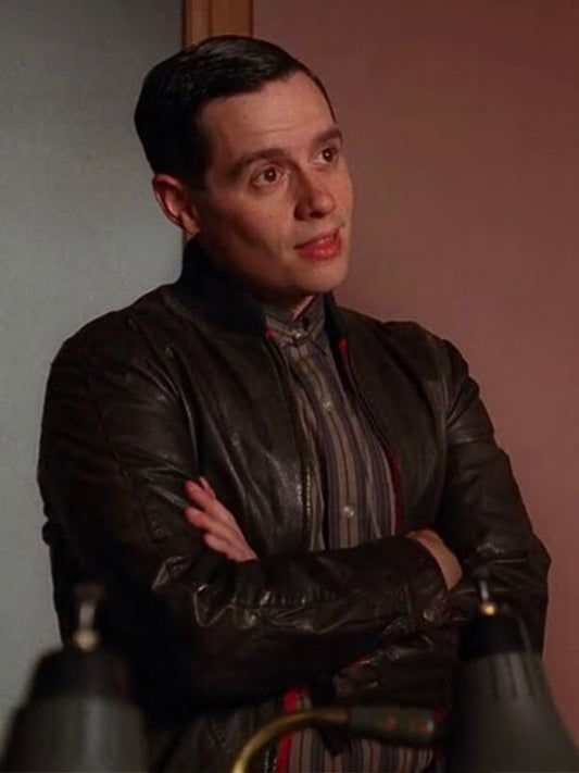 Patrick Cavanaugh Mad Men Smitty Smith Bomber Leather Jacket