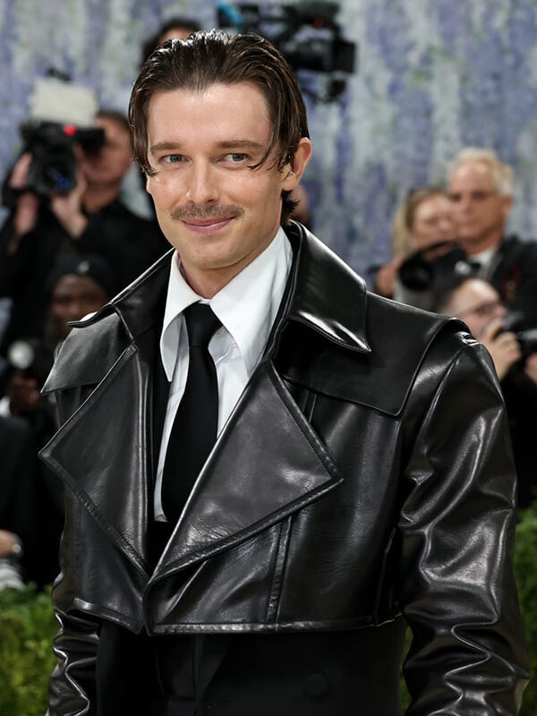 Patrick Schwarzenegger Met Gala 2026 Leather Cropped Jacket