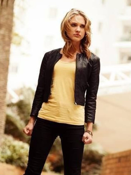 Power Rangers Megaforce Ciara Hanna Leather Jacket