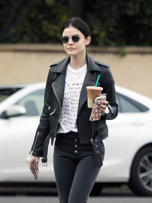 Pretty Little Liars Lucy Hale Biker Leather Jacket