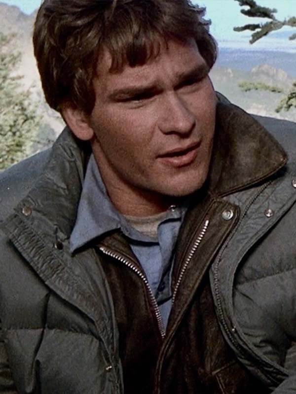 Red Dawn 1984 Patrick Swayze Gray Puffer Jacket