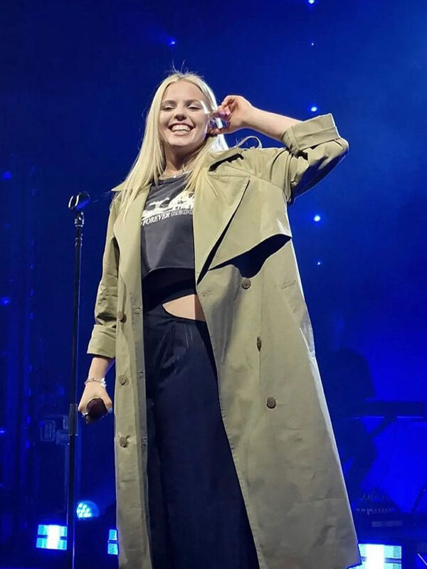 Renee Rapp Beige Cotton Trench Coat