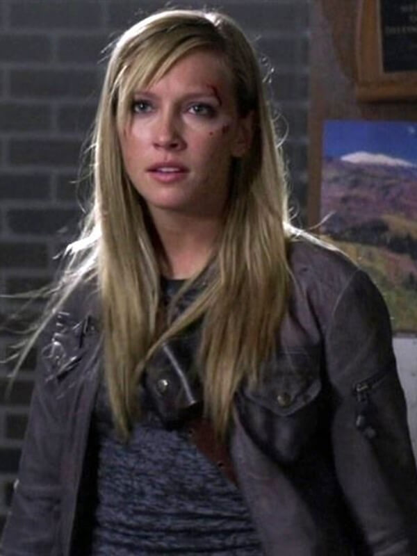 Ruby Supernatural Katie Cassidy Grey Leather Jacket