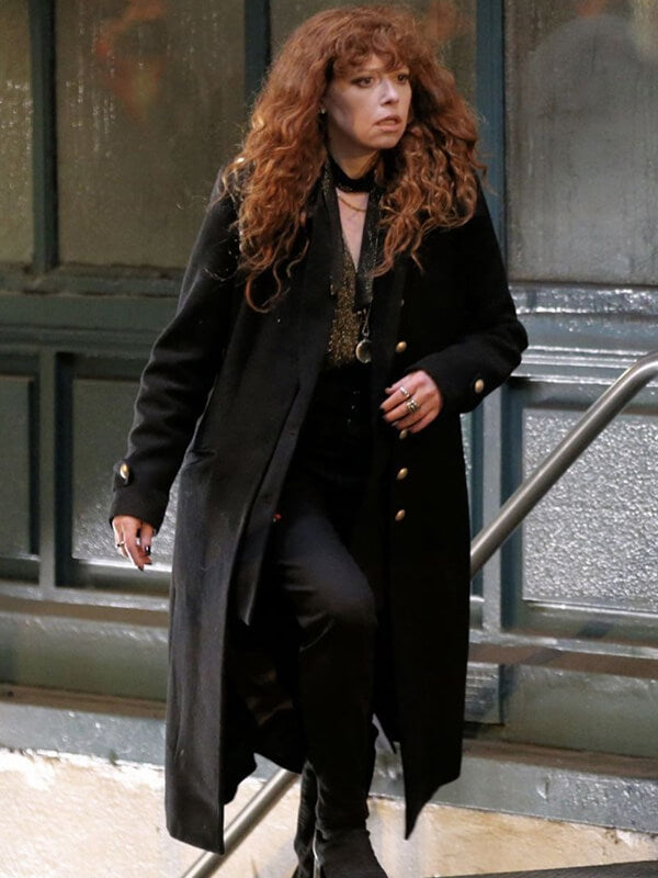 Russian Doll S02 Natasha Lyonne Black Wool Coat