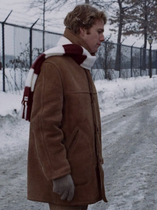 Ryan O’Neal Love Story Sheepskin Brown Shearling Coat