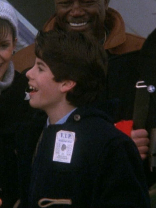 Sage Stallone Rocky V Blue Wool Duffle Coat