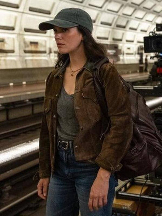 Silo 2026 Jessica Brown Findlay Suede Jacket