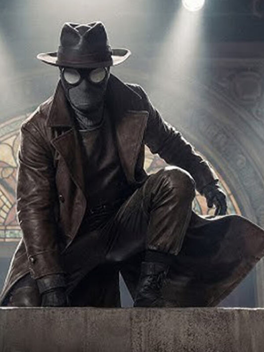 Spider Noir 2026 Nicolas Cage Brown Leather Coat