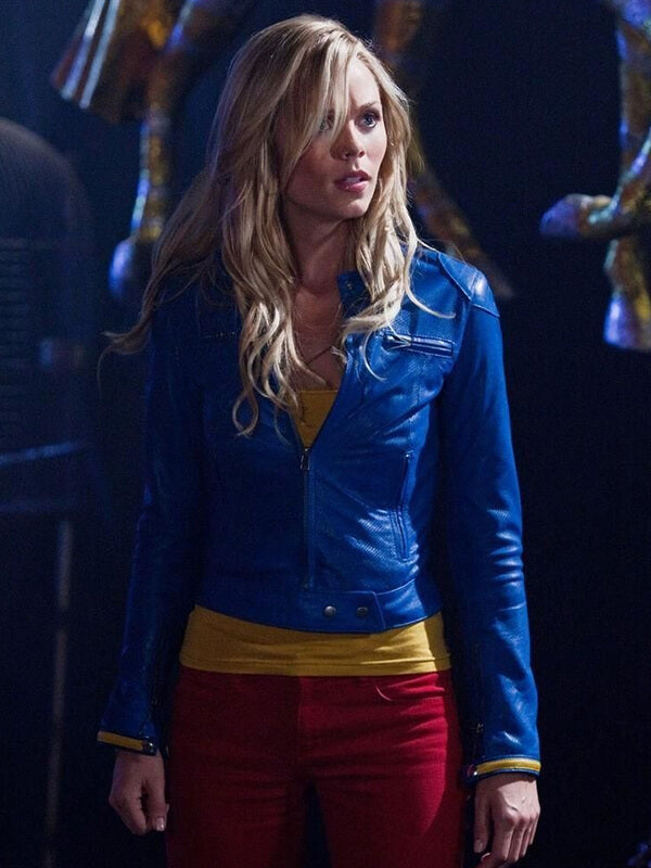 Supergirl Kara Danvers Blue Leather jacket