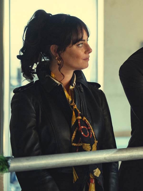 Susie Glass The Gentlemen S02 Black Leather Jacket
