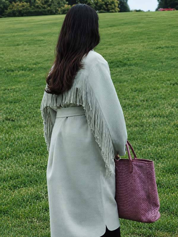 Susie Glass The Gentlemen S02 Fringe Wool Coat