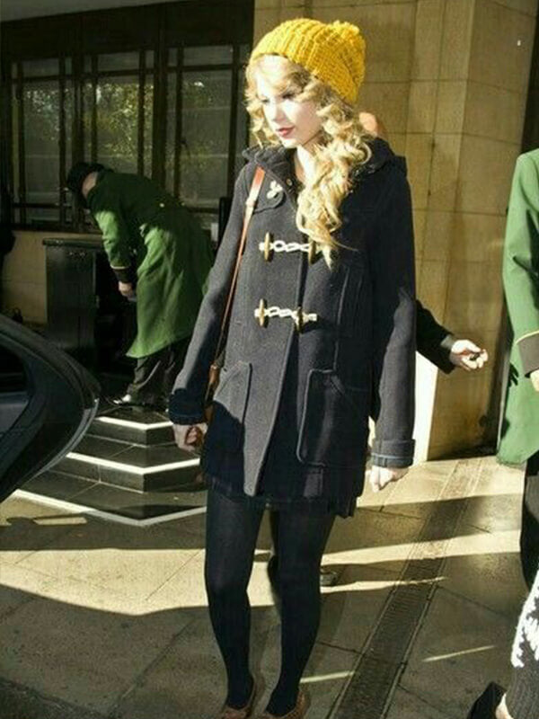 Taylor Swift Duffle Blue Wool Coat