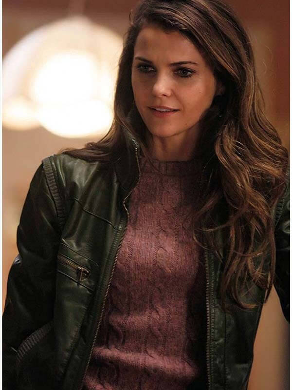 The Americans Elizabeth Jennings Green Bomber Jacket