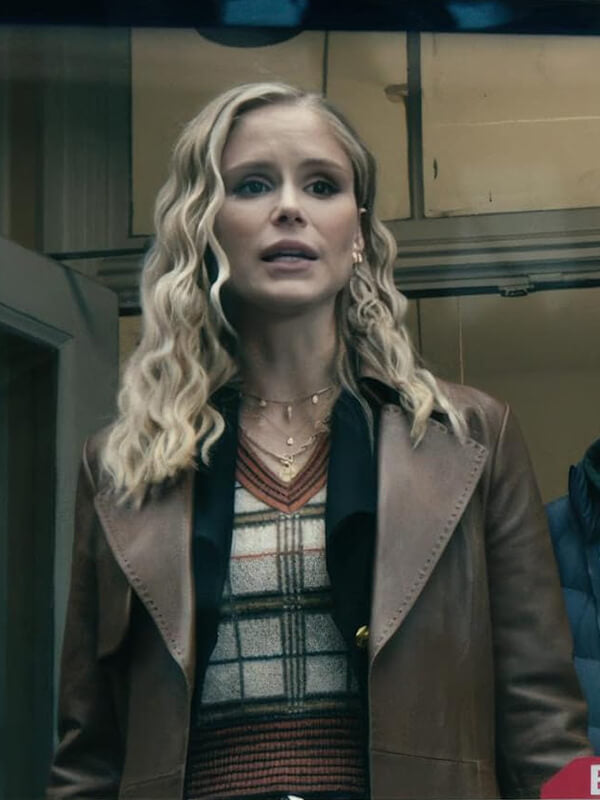 The Boys S04 Annie January Brown Leather Coat