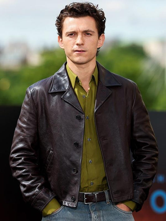 The Odyssey 2026 Tom Holland Leather Jacket
