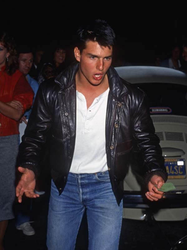 The Outsiders 1983 Tom Cruise Black Leather Jacket