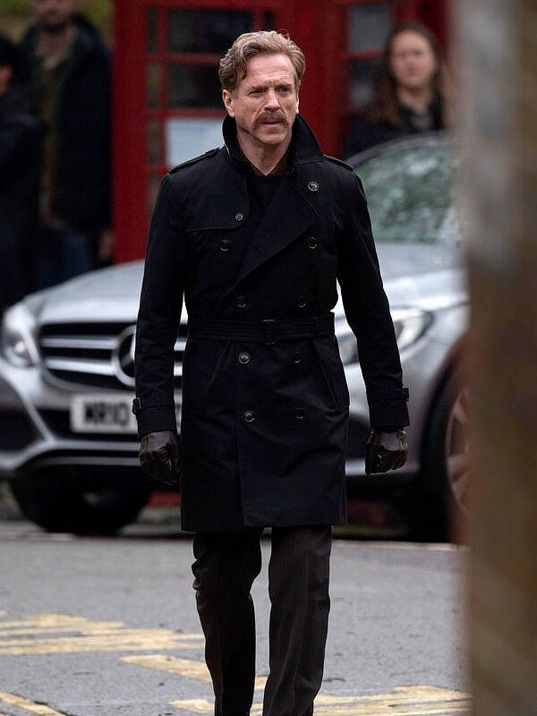 The Runner 2026 Damian Lewis Black Trench Coat