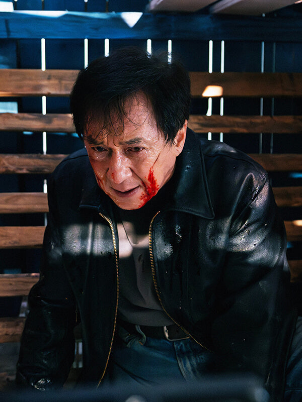 The Shadow’s Edge Jackie Chan Black Leather Jacket