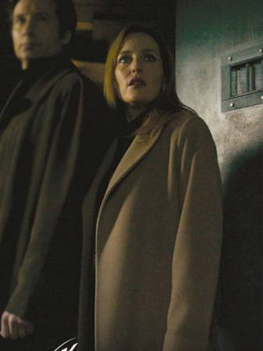 The X Files S09 Dana Scully Beige Wool Coat