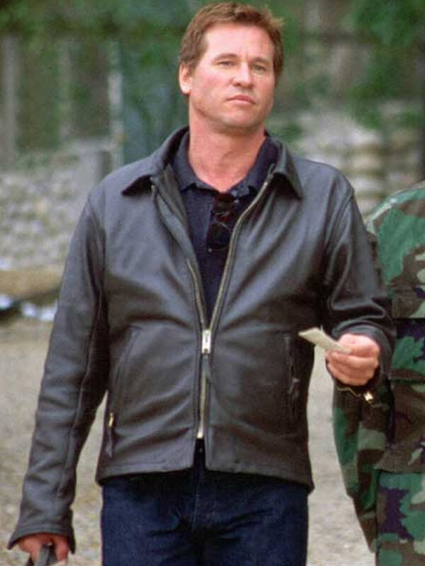 Val Kilmer Spartan Brown Leather Jacket