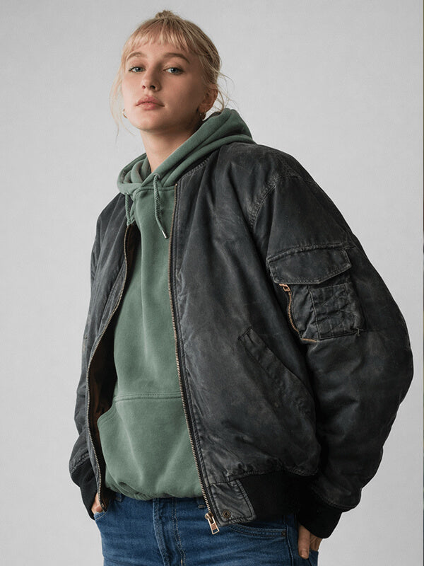 Williams Black Doves S01 Gray Bomber Jacket