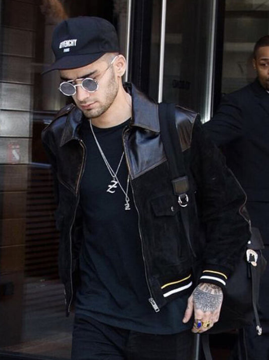 Zayn Malik Black Suede Leather Jacket
