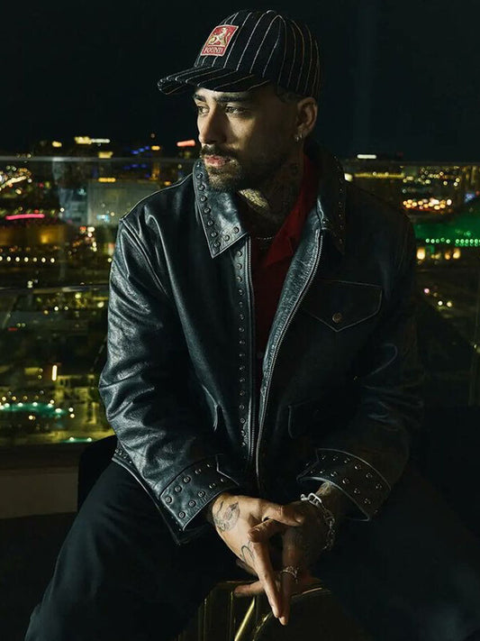 Zayn Malik Black Vintage Leather Jacket