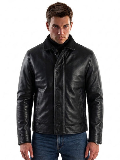007 First Light James Bond Black Leather Jacket