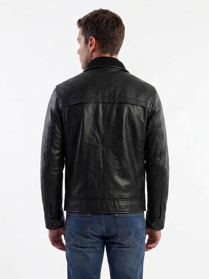 007 First Light James Bond Black Leather Jacket