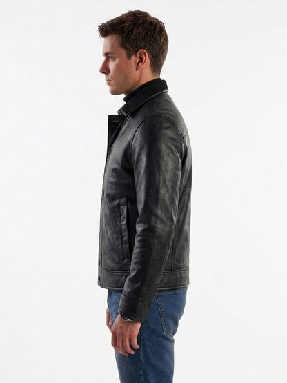007 First Light James Bond Black Leather Jacket