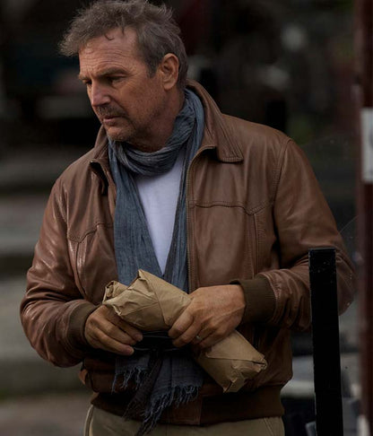3 Days To Kill Kevin Costner Leather Jacket