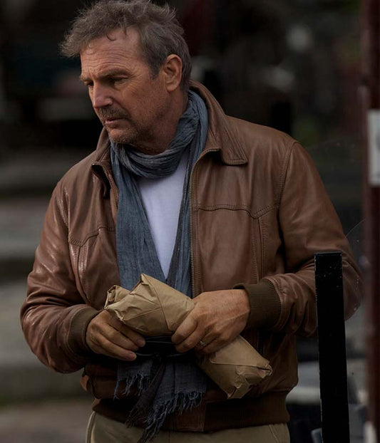 3 Days To Kill Kevin Costner Leather Jacket