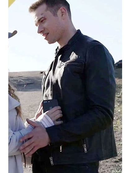 9-1-1 S01 Evan Buckley Black Leather Jacket