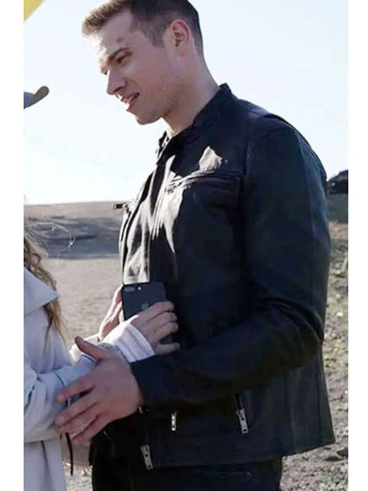 9-1-1 S01 Evan Buckley Black Leather Jacket