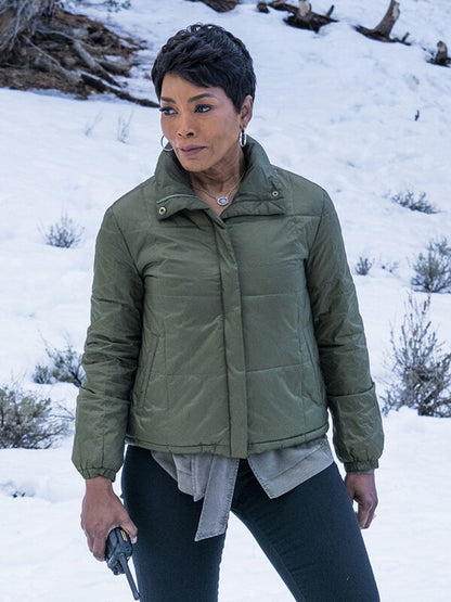 9-1-1 S02 Angela Bassett Green Puffer Jacket