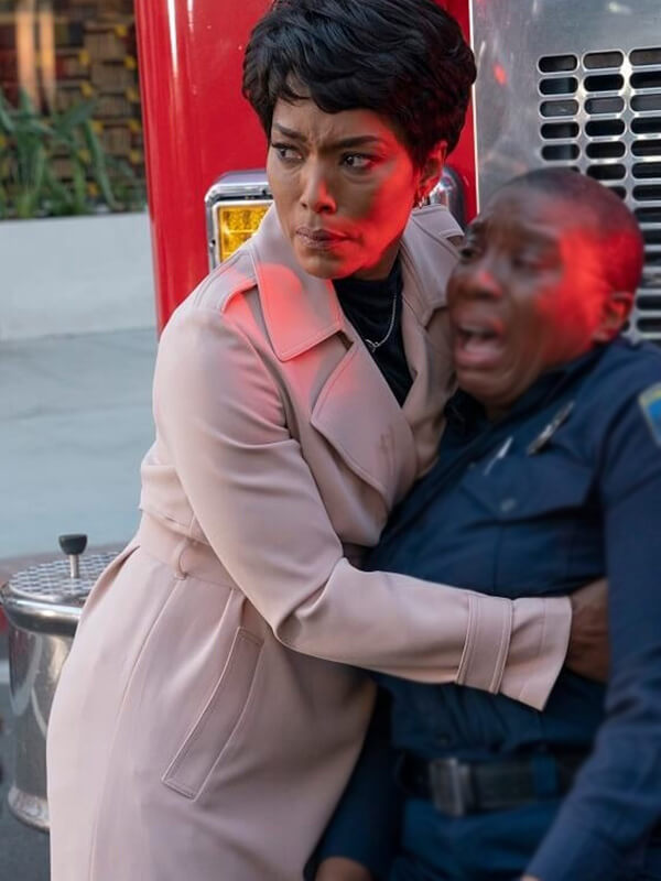 9-1-1 S03 Athena Grant Pink Wool Coat