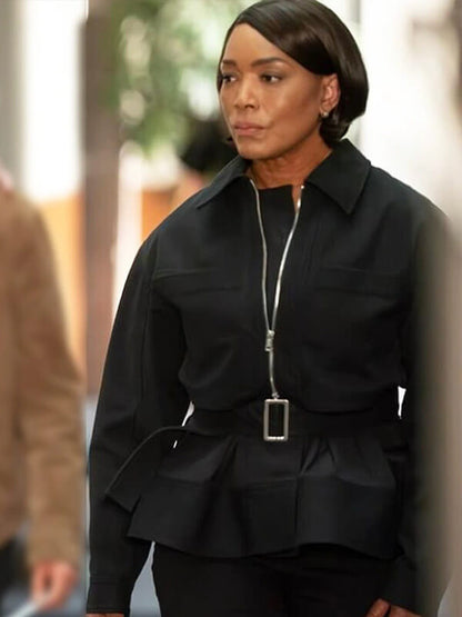 9-1-1 S08 Angela Bassett Black Cotton Jacket